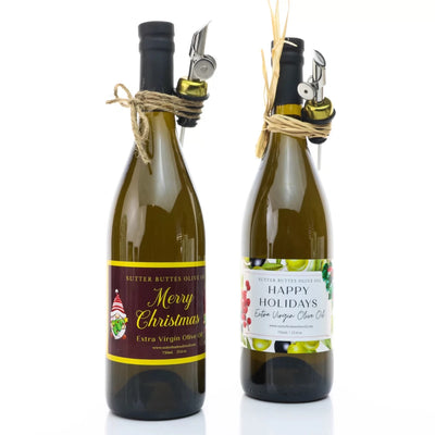
                    
                      Holiday Label Extra Virgin Olive Oil (750ml) - Sutter Buttes Olive Oil
                    
                  