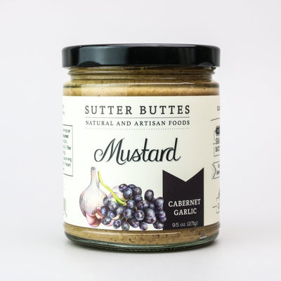 Cabernet Garlic Mustard – Rich & Garlicky Artisan Mustard - Sutter Buttes Olive Oil