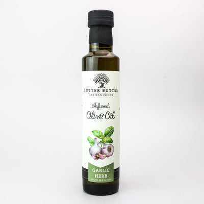 Garlic Herb Infused Extra Virgin Olive Oil - Sutter Buttes Olive Oil