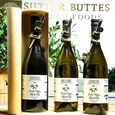 Personalized Extra Virgin Olive Oil Bottle (750ml) - Sutter Buttes Olive Oil