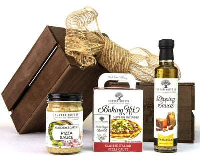 Gourmet Pizza Gift Crate - Sutter Buttes Olive Oil