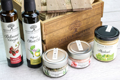 Salad Lovers Gift Crate – Meyer Lemon Olive Oil & Raspberry Balsamic - Sutter Buttes Olive Oil