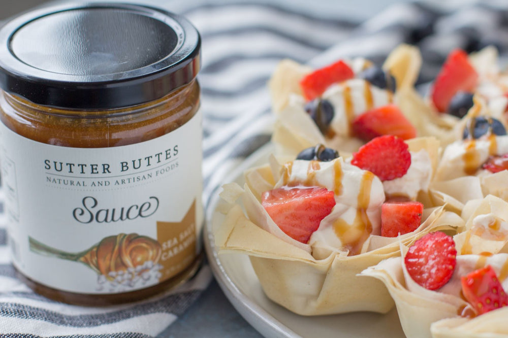 Salted Caramel Mousse and Berry Tarts