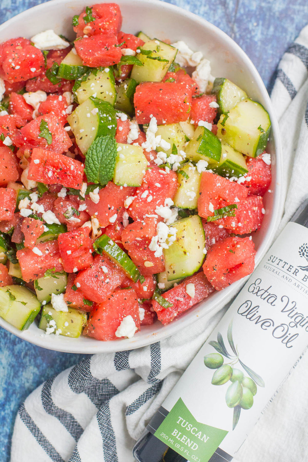 Cucumber Watermelon Feta Salad
