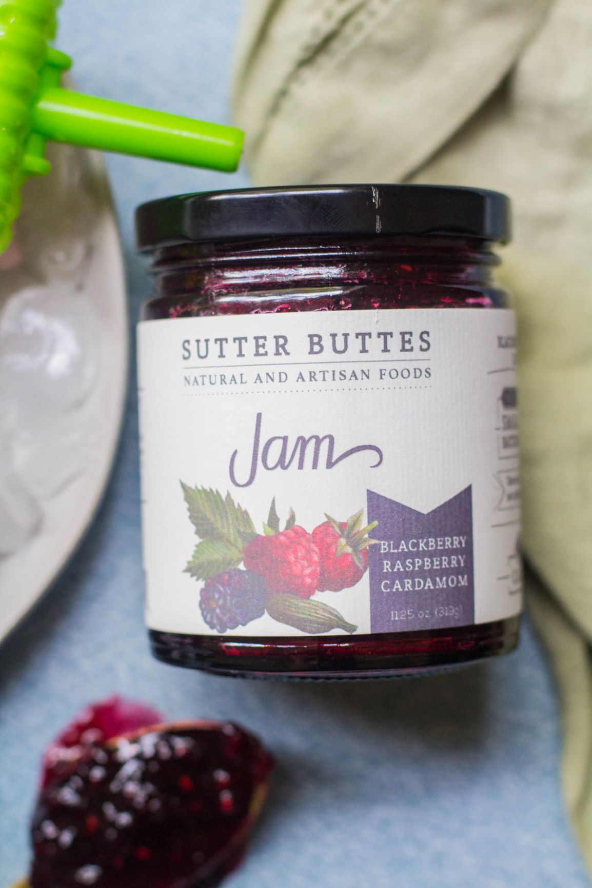 Blackberry Raspberry with Cardamom Jam - Sutter Buttes Olive Oil 