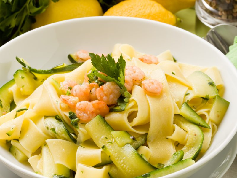 Zucchini & Shrimp Pasta